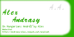 alex andrasy business card